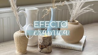 JARRONES EFECTO CERÁMICA (Estilo ZARA HOME) | DIY Pintura + Bicarbonato