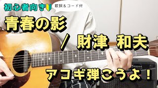 【弾き語り練習用】青春の影／財津和夫　歌詞＆ギターコード付き！