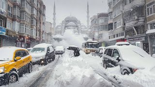 Turkey today! Snowstorm covers cars in Ardahan, people are trapped! Strong winds make it worse!