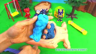 PJ Masks Pretend Play Operation Game  Romeo Multiplies and Hides Catboy