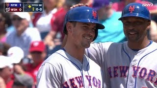 NYM@WSH: Reynolds singles to right for first MLB hit