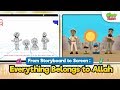 Storyboard Vs Animation | Everything Belongs to Allah | Zain Bhikha, Omar & Hana and Omar Regan
