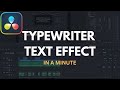How to Add a Typewriter Text Effect in DaVinci Resolve V20