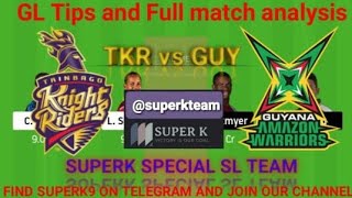 Trinbago Knight Riders vs Guyana Amazon Warriors | tkr vs guy dream11 team | cpl dream11 team