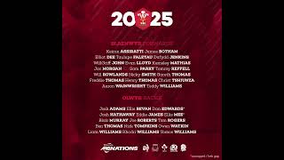 Wales Senior Men's Six Nations Squad 2025