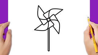 How to draw a pinwheel