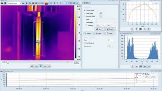 Carbon Fiber Composite Tension Test Temperature Recorded by FOTRIC Radiometric Video Thermal Camera