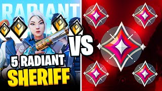 Sadece SHERIFF oynayan 5 RADİANT vs 5 IMMORTAL | Valorant