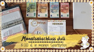 Monatsabschluss Juli 2022 ☀️ I 15.000 € in meinen Spartöpfen 😱I Umschlagmethode