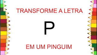 Como desenhar um pinguim kawaii fácil com ajuda da letra P!