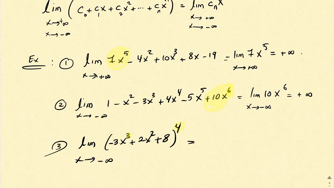 Lecture 19 Limits At Infinity Part 3 Youtube
