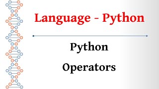 Language Tamil - Python - Operators