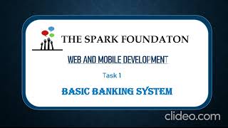 Task1: Basic Banking System