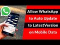 How to Allow WhatsApp to Auto Update to Latest Version on Mobile Data?