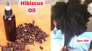 How to make Cold Pressed HIBISCUS OIL For Thicker, Darker, Fuller And Longer Natural Hair