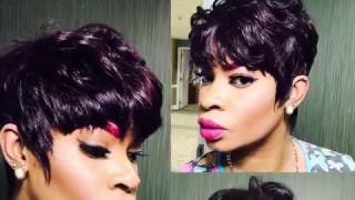 V-Day ready| DIY pixie cut| Outre Tara| color 950