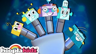 Robot Finger Family Ep 98 | Popular Kids Song | Hooplakidz