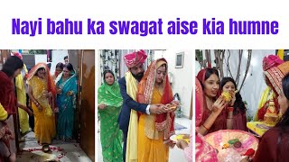 Aise kia humne nayi bahu ka gruh pravesh | bihari style ritual | wedding vlog