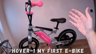 Hover-1 Electric Bicycle My First E-bike Unboxing, Assembly, Demo and Review with Kid's 1st Use