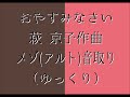 おやすみなさい（萩 京子作曲）メゾ（二声部分はアルト）音取り用