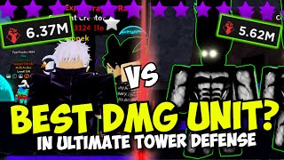 Best Damage Unit in Ultimate Tower Defense? Shiny Gon Vs Shiny Gojo Savior!