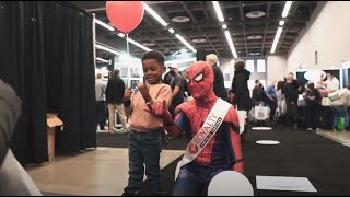 Royalty portes et fenêtres au Salon National de l'Habitation avec Spiderman et le Roi Lion