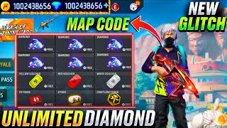 Tried Most Viral Trick  Free Fire 😲 unlimited diamond map code glitch 🤩 ROCK GAMING 07