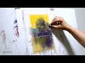 paint a glowing fall tree u0026 water soft pastel tutorial