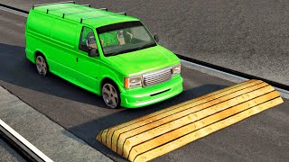 Cars vs Wooden Speed Bump - Part 3 - BeamNG Drive