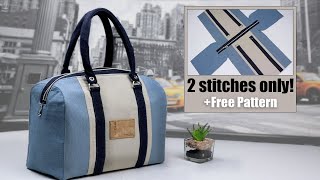 DIY Jeans Cloth Shoulder Bag Idea Simple Sewing Free PDF Pattern