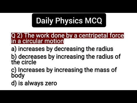 Daily Physics MCQ Part-2 || Physics Very Important MCQ | Centripetal ...