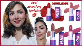 MYglamm POSE HD lipsticks, Nourishing, Hydrating formula ✨💯 #beauty5by_st