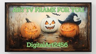 Halloween Spooky Pumpkin Paintings Art For Your TV | Framed TV Art | 4K