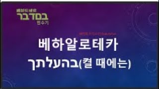 36번째 토라포션Torah Portion 베하알로테카 בהעלתך 켤 때에는