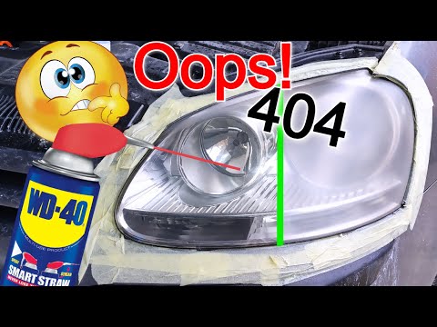 Will WD-40 clean plastic headlights?