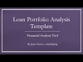 Template for Loan Tape Analysis