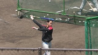 千葉ロッテ・角中勝也　平沢大河　バッティング練習　2017.5.20