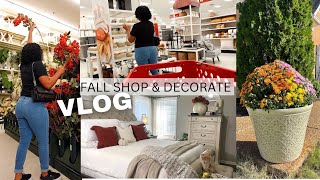 VLOGTOBER 2022: Fall Home Decor shop \u0026 Decorate with Me | Cozy Bedroom Vibe, New Plants, more.