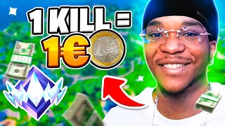 1€ A CHAQUE KILL EN UNREAL (solo vs squad)