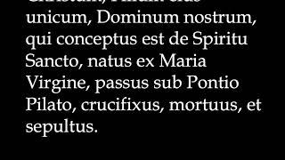 Apostles’ Creed/Symbolum Apostolorum