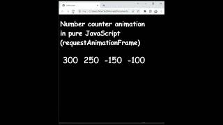 Number Counting Animation in JavaScript #shorts