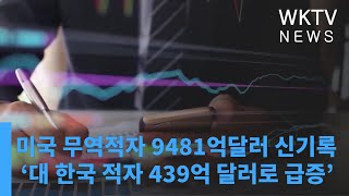 미국 무역적자 9481억달러 신기록 ‘대 한국 적자 439억달러로 급증’