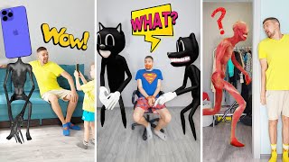 Team SCP monsters vs Siren Head, Pacman, Cartoon Cat in real life | Compilation VFX #shorts