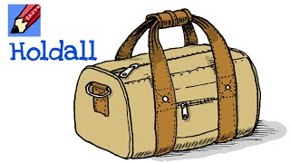 How to Draw a Classic Holdall Bag with easy step by step instructions