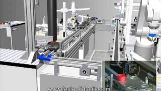 Festo MPS 500 System in CIROS simulation and reality