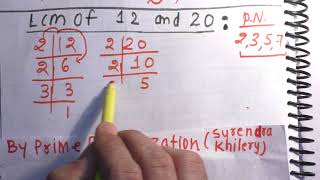 LCM of 12 and 20 In Hindi | Basic Mathematics By KclAcademy | Maths | Questions Solutions |