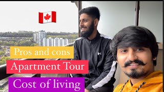 Apartment tour of International students in Hamilton Ontario🇨🇦