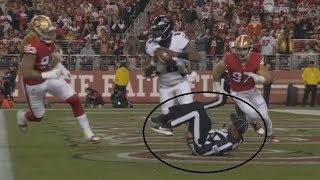 A Ref causes a Safety | San Francisco 49ers Vs Baltimore Ravens