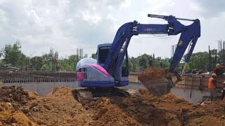 Pabrikasi besi beton, Bar Cutter, Bar Bender, PC 75 UU, proyek gedung BPKP Bangka