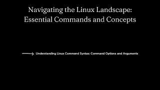 Understanding Linux Command Syntax: Command Options and Arguments